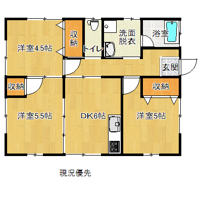 ビューラ北　Ｅ　間取り